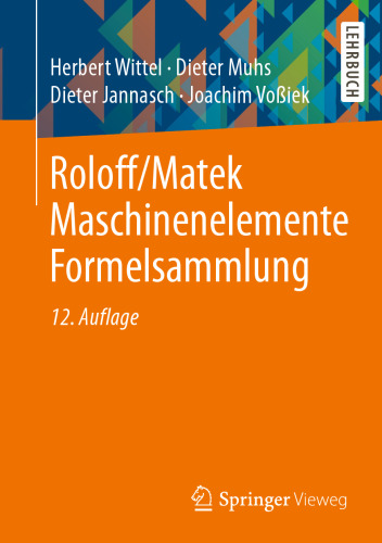 ﻿عناصر ماشین Roloff/Matek مجموعه فرمول