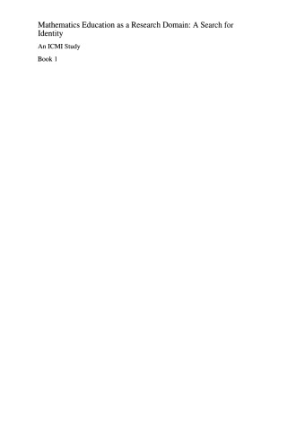 آموزش ریاضیات به عنوان یک حوزه تحقیقاتی: جستجوی هویت: کتاب مطالعاتی ICMI 1