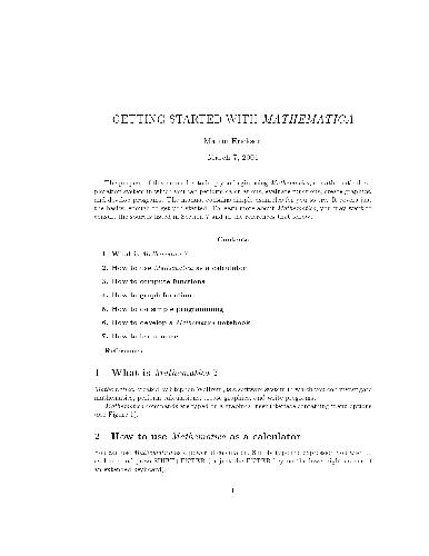 ﻿ریاضیات. شروع با Mathematica