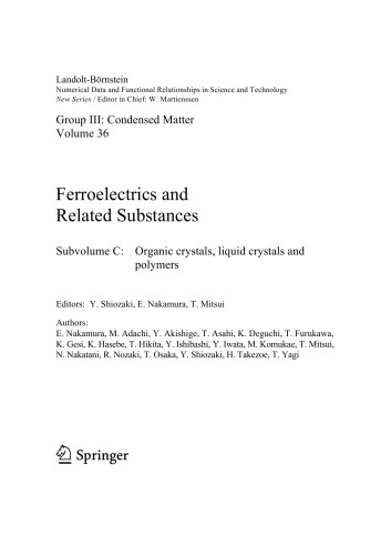 ﻿کریستال های آلی، کریستال های مایع و پلیمرها