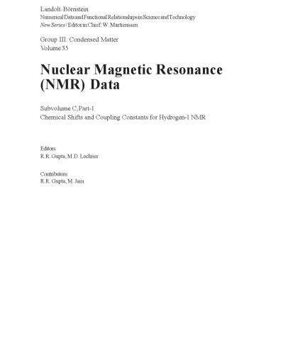 شیفت های شیمیایی و اتصالات اتصال دهنده هیدروژن 1. قسمت 1