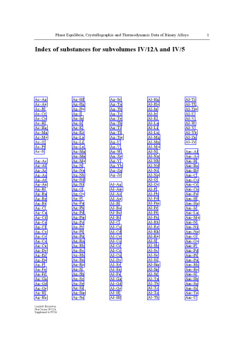 ﻿Ac-Ag ... Au-Zr: مکمل زیرجلد IV/5A