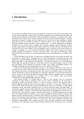 ﻿داده های متالورژی پودر مواد نسوز، سخت و بین فلزی