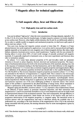 ﻿آلیاژهای مغناطیسی برای کاربردهای فنی. آلیاژهای مغناطیسی نرم ، آلیاژهای Invar و Elinvar