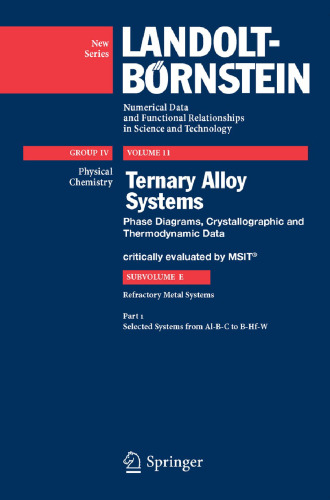 ﻿سیستم های فلزی نسوز: سیستم های منتخب از Al-B-C تا B-Hf-W