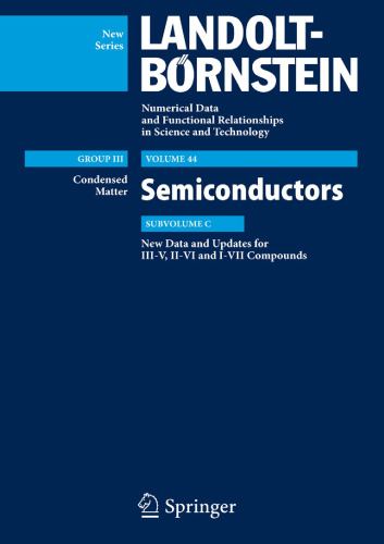 ﻿داده ها و به روز رسانی های جدید برای ترکیبات III-V، II-VI و I-VII