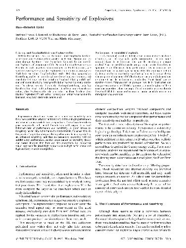 عملکرد و حساسیت مواد منفجره