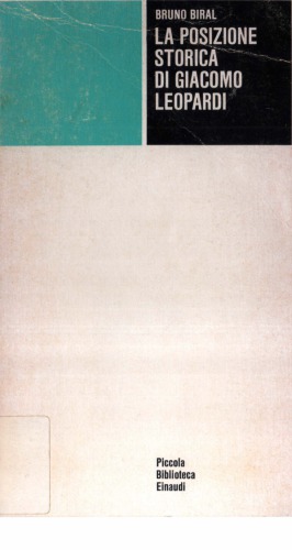 موقعیت تاریخی جیاکومو لئوپاردی