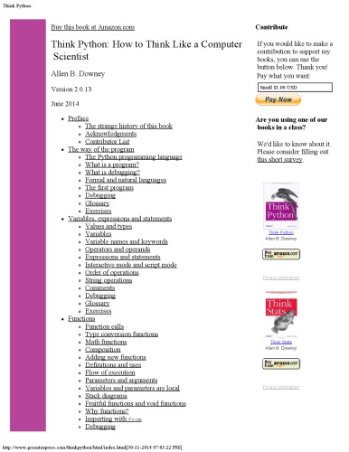 ﻿Think Python: چگونه مانند یک دانشمند کامپیوتر فکر کنیم