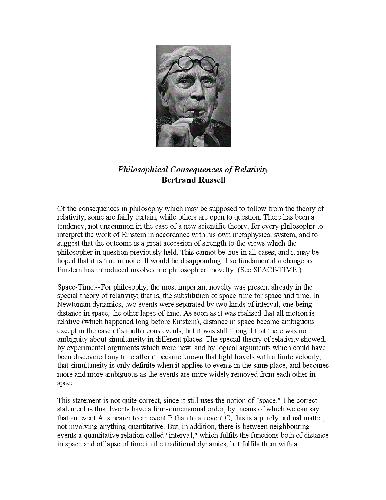 ﻿پیامدهای فلسفی نسبیت