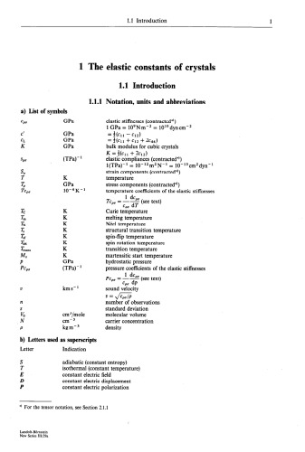 ﻿ثابت های الاستیک مرتبه دوم و بالاتر/ Elastische Konstanten zweiter und höherer Ordnung (Landolt-Börnstein: داده های عددی و تابعی ... - سری جدید / ماده متراکم)