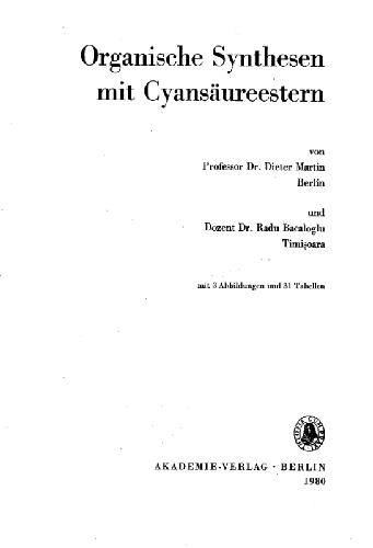 ﻿سنتزهای آلی با استرهای سیانات