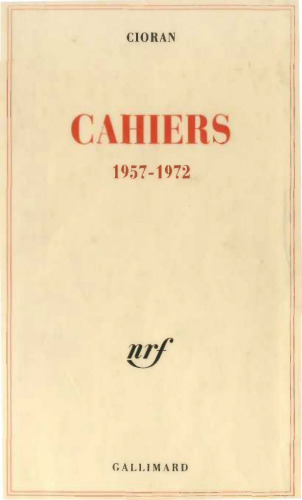 ﻿Notebooks، 1957-1972 (نسخه فرانسوی)