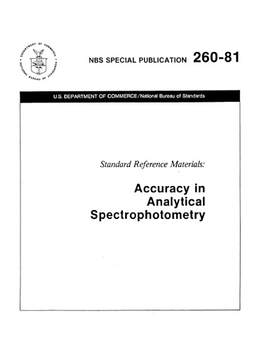 ﻿مواد مرجع استاندارد: دقت در اسپکتروفتومتری تحلیلی