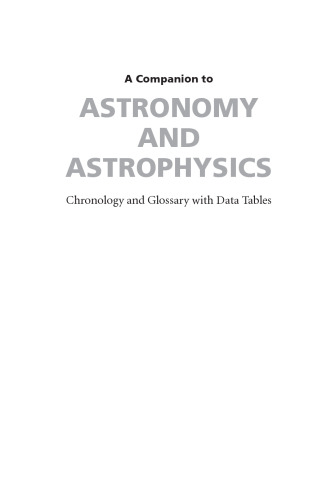 همراه با نجوم و اخترفیزیک: گاهشناسی و واژه نامه با جداول داده