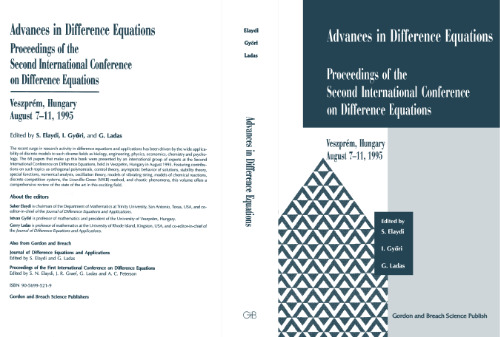 ﻿پیشرفت در معادلات تفاوت: مجموعه مقالات دومین کنفرانس بین المللی معادلات تفاوت