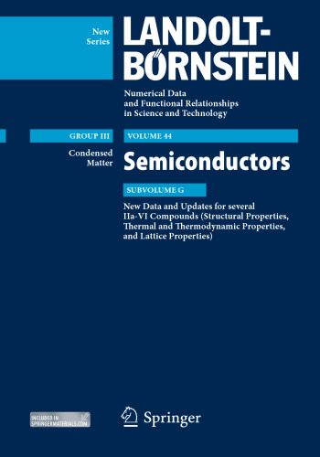 ﻿داده ها و به روز رسانی های جدید برای چندین ترکیب IIa-VI (ویژگی های ساختاری، خواص حرارتی و ترمودینامیکی، و ویژگی های شبکه)