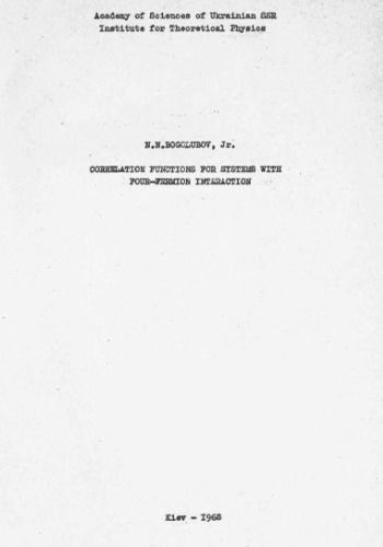 ﻿توابع همبستگی برای سیستم هایی با اندرکنش چهار فرمیونی