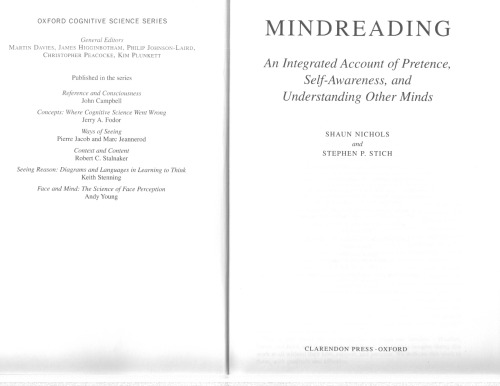 ﻿Mindreading: یک حساب یکپارچه از تظاهر، خودآگاهی، و درک ذهن های دیگر