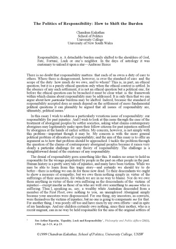 ﻿سیاست مسئولیت: چگونه بار را جابجا کنیم