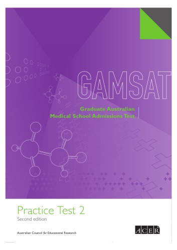 ﻿آزمون تمرینی GAMSAT 2