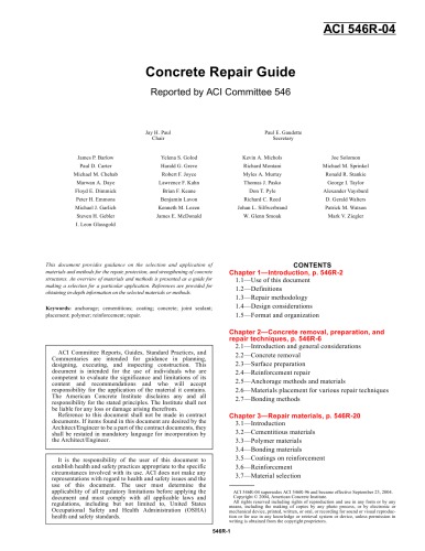 ACI 546R-04: راهنمای تعمیر بتن