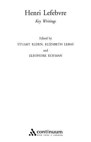هنری لوفور: نوشته های کلیدی