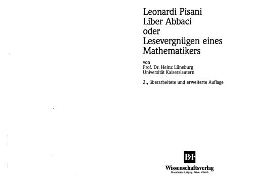 ﻿Leonardi Pisani Liber Abbaci یا لذت خواندن یک ریاضیدان