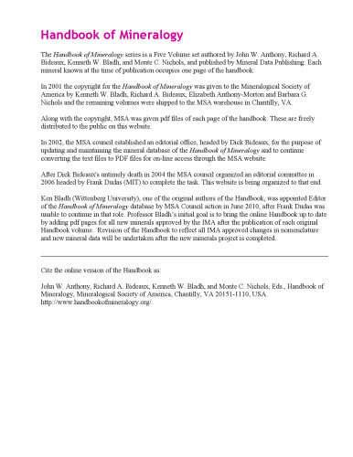 ﻿کتاب راهنمای کانی شناسی