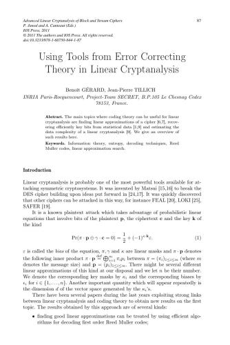 ﻿پیشرفته رمزنگاری خطی رمزگذاری بلوک و جریان