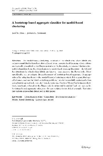 ﻿یک طبقه‌بندی کل مبتنی بر بوت استرپ برای خوشه‌بندی مبتنی بر مدل