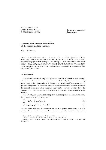 ﻿یک قضیه حد مرکزی برای حل معادله محیط متخلخل