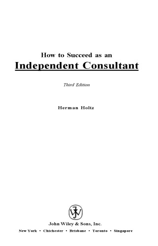 ﻿چگونه به عنوان یک مشاور مستقل موفق شویم، ویرایش سوم