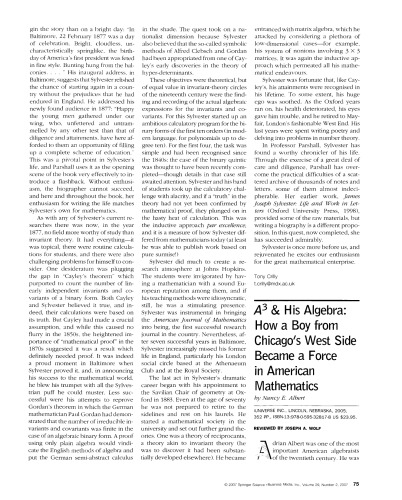 ﻿A3 جبر او چگونه پسری از شیکاگو غربی به نیرویی در ریاضیات آمریکایی تبدیل شد