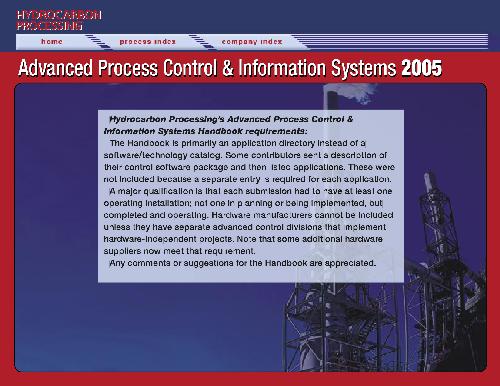 ﻿سیستم های اطلاعاتی و کنترل فرآیند پیشرفته 2005