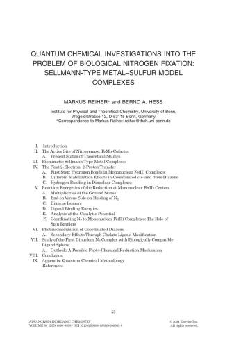 ﻿پیشرفت در شیمی معدنی