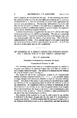 ﻿نمونه ای از یک سطح به سادگی متصل که منطقه ای را محدود می کند که به سادگی متصل نیست