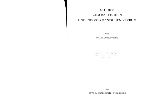 ﻿مطالعاتی درباره افعال بالتیک و هند و اروپایی