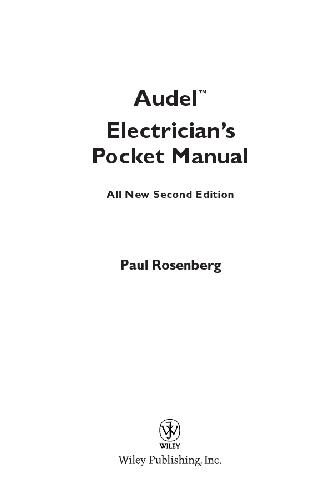 ﻿کتابچه راهنمای جیبی Audel Electrician