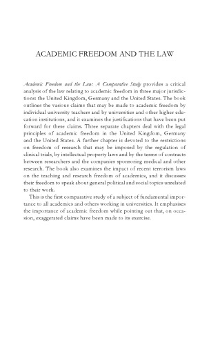 آزادی آکادمیک و قانون. مطالعه تطبیقی