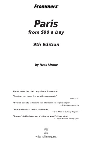 پاریس Frommer از 90 دلار در روز