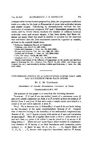 ﻿در مورد نقاط یک منحنی پیوسته که از یکدیگر قابل دسترسی نیستند