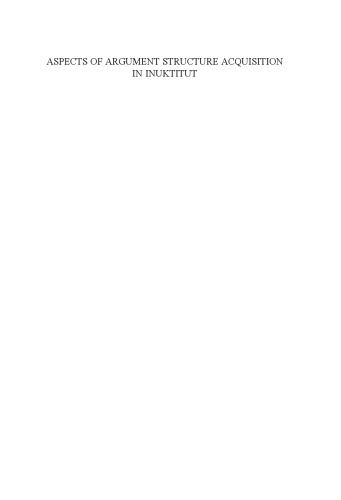 ﻿جنبه های کسب ساختار استدلال در اینوکیتوت