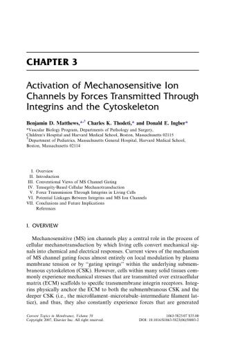 ﻿کانال های یونی حساس به مکانیک، قسمت A