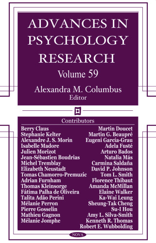 ﻿پیشرفت در تحقیقات روانشناسی: جلد 59