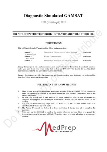 ﻿GAMSAT شبیه سازی شده تشخیصی