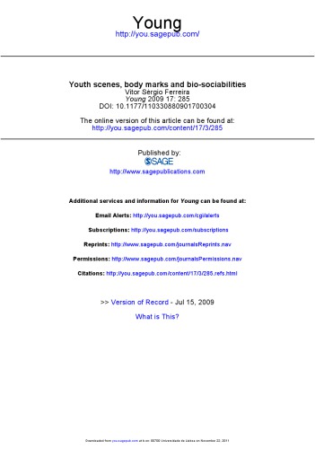 ﻿صحنه های جوانی نشانه های بدن و زیست اجتماعی