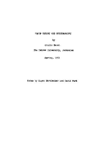 ﻿نظریه گروه و طیف سنجی