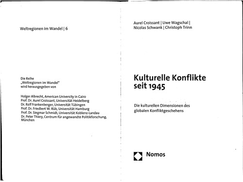 ﻿درگیری های فرهنگی از سال 1945 ابعاد فرهنگی درگیری های جهانی