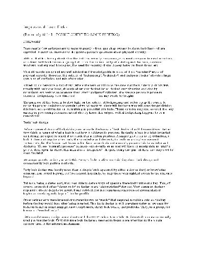 ﻿انتخاب های بداهه قفل (راهنمای پلیس برای قفل کردن)